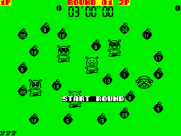 Psycho Pigs UXB (ZX Spectrum) screenshot: First round started