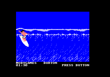 California Games (Amstrad CPC) screenshot: Get ready to surf.