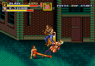 Streets of Rage 2 (Genesis) screenshot: Sweep Kick