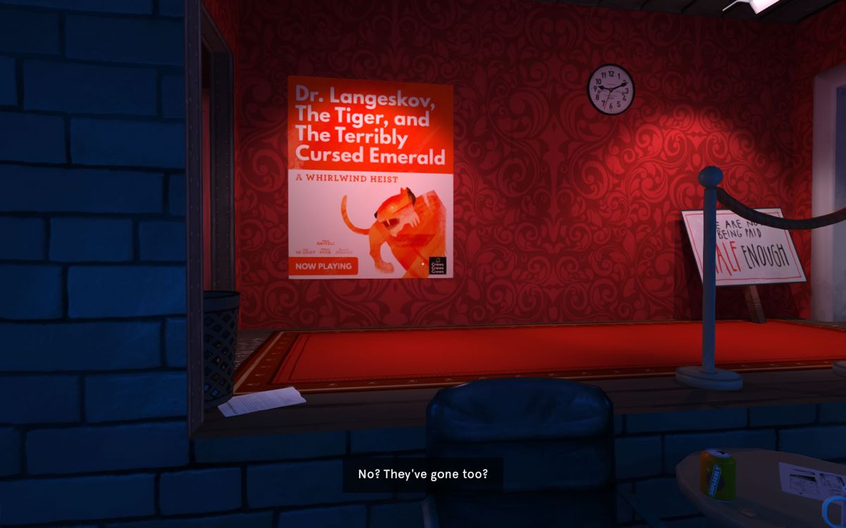 Dr. Langeskov, The Tiger and The Terribly Cursed Emerald: A Whirlwind Heist (Windows) screenshot: The theatre-like entrance to the game