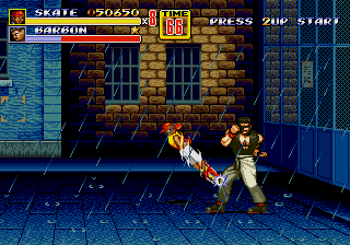 Streets of Rage 2 (Genesis) screenshot: Corkscrew Kick