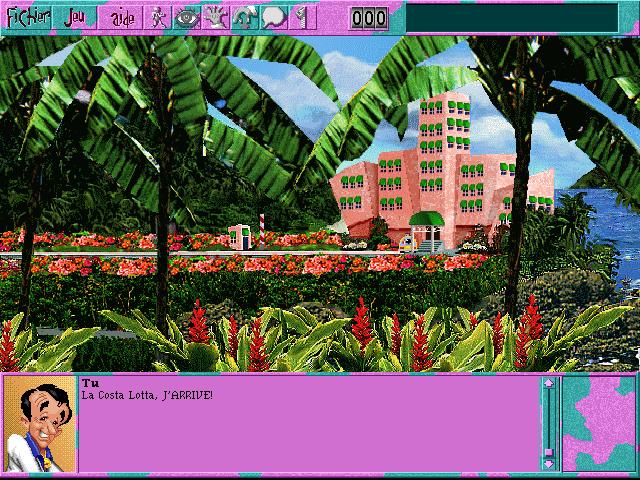 Leisure Suit Larry 6: Shape Up or Slip Out! (Windows 3.x) screenshot: Come on Larry, yes you can!