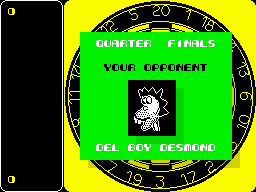 Pub Darts (ZX Spectrum) screenshot: Your opponent