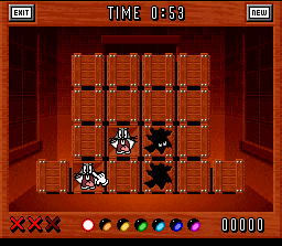 ACME Animation Factory (SNES) screenshot: Make matches. But 3 strikes and you start over
