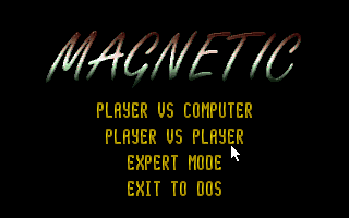 Magnetic (DOS) screenshot: Title Screen and Main Menu
