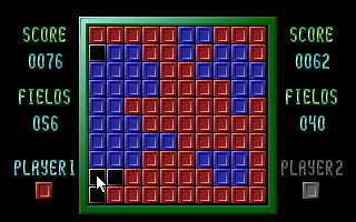 Magnetic (DOS) screenshot: Reds are about to win