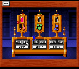 ACME Animation Factory (SNES) screenshot: Save your painting, film or music