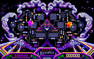 Purple Saturn Day (Amiga) screenshot: The Brain Bowler puzzle