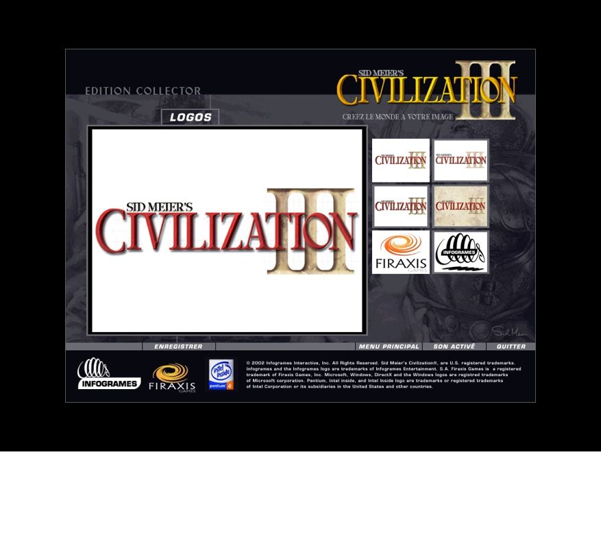 Sid Meier's Civilization III: Complete (Windows) screenshot: ...screensavers and even corporate logotypes!