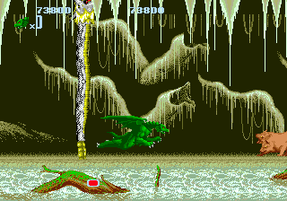 Altered Beast (Genesis) screenshot: I'm a dragon now!