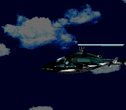 CrossFire (Genesis) screenshot: Flying into enemy territory.