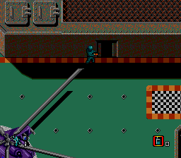 CrossFire (Genesis) screenshot: Entering a door.