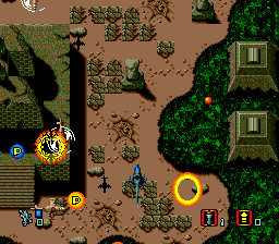 CrossFire (Genesis) screenshot: Using a bomb.