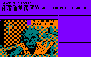 Orphée: Voyage aux Enfers (Amstrad CPC) screenshot: Game Over