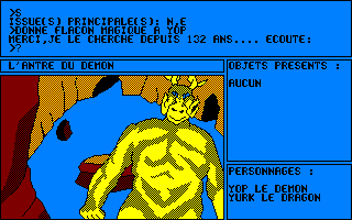 Orphée: Voyage aux Enfers (Amstrad CPC) screenshot: What's that ?