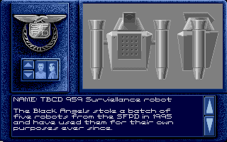 Killing Cloud (Atari ST) screenshot: Crime file.