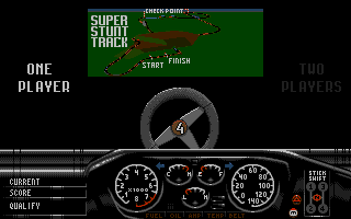 Race Drivin' (Atari ST) screenshot: Choosing track.