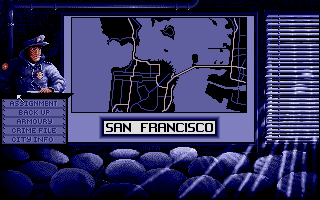 Killing Cloud (Atari ST) screenshot: Briefing room.