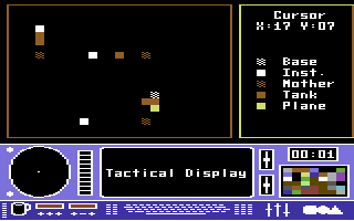 Skyfox (Commodore 64) screenshot: The tactical display