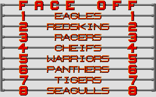 Face Off (Atari ST) screenshot: Change teams.