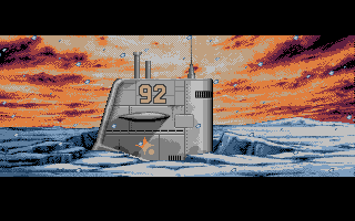 Arctic Moves (Atari ST) screenshot: Submarine through ice.