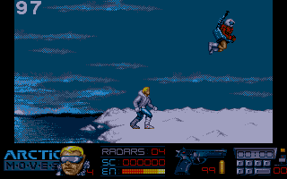 Arctic Moves (Atari ST) screenshot: Mission one starts.