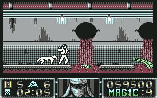 Shadow Dancer (Commodore 64) screenshot: Down in the sewers