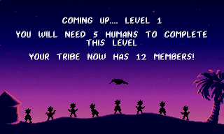 The Humans: Insult to Injury (DOS) screenshot: Loading level 1.