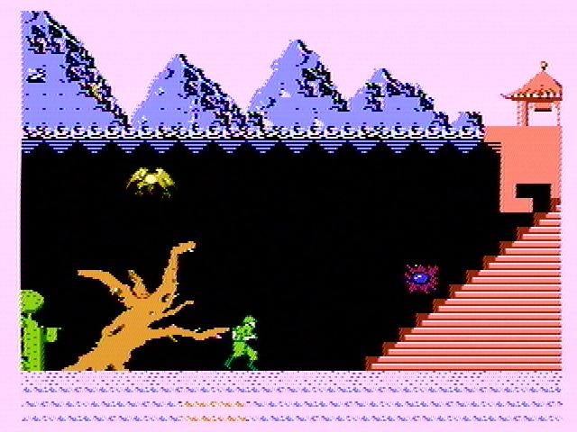 Silent Assault (NES) screenshot: Some creatures are about to attack