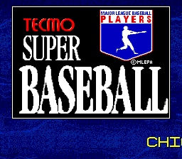 Tecmo Super Baseball (Genesis) screenshot: Title screen