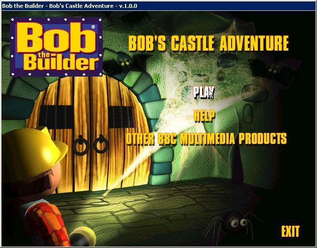 Bob the Builder: Bob's Castle Adventure (Windows) screenshot: The title screen and main menu