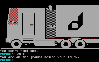Crosscountry Canada (DOS) screenshot: Near your truck