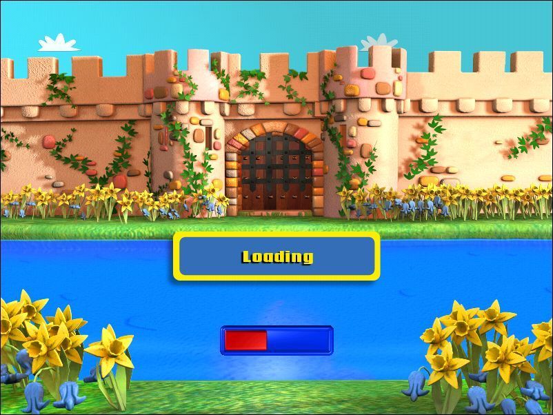 Bob the Builder: Bob's Castle Adventure (Windows) screenshot: The games load screen. The player will see a lot of this, it precedes every mini game, it's seen as the player exits back to the main menu and as the introductory animation loads