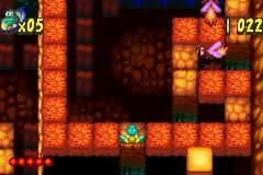 Frogger's Adventures: Temple of the Frog (Game Boy Advance) screenshot: Second Level