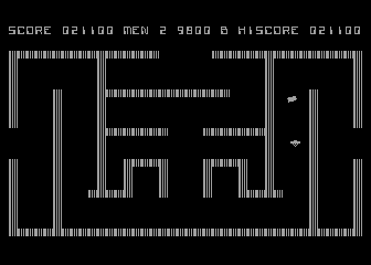 Marauder (Atari 8-bit) screenshot: You are walking behind the guard...Should (s)he be killed?