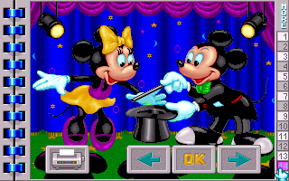 Mickey's Jigsaw Puzzles (DOS) screenshot: Puzzle 14 Magic