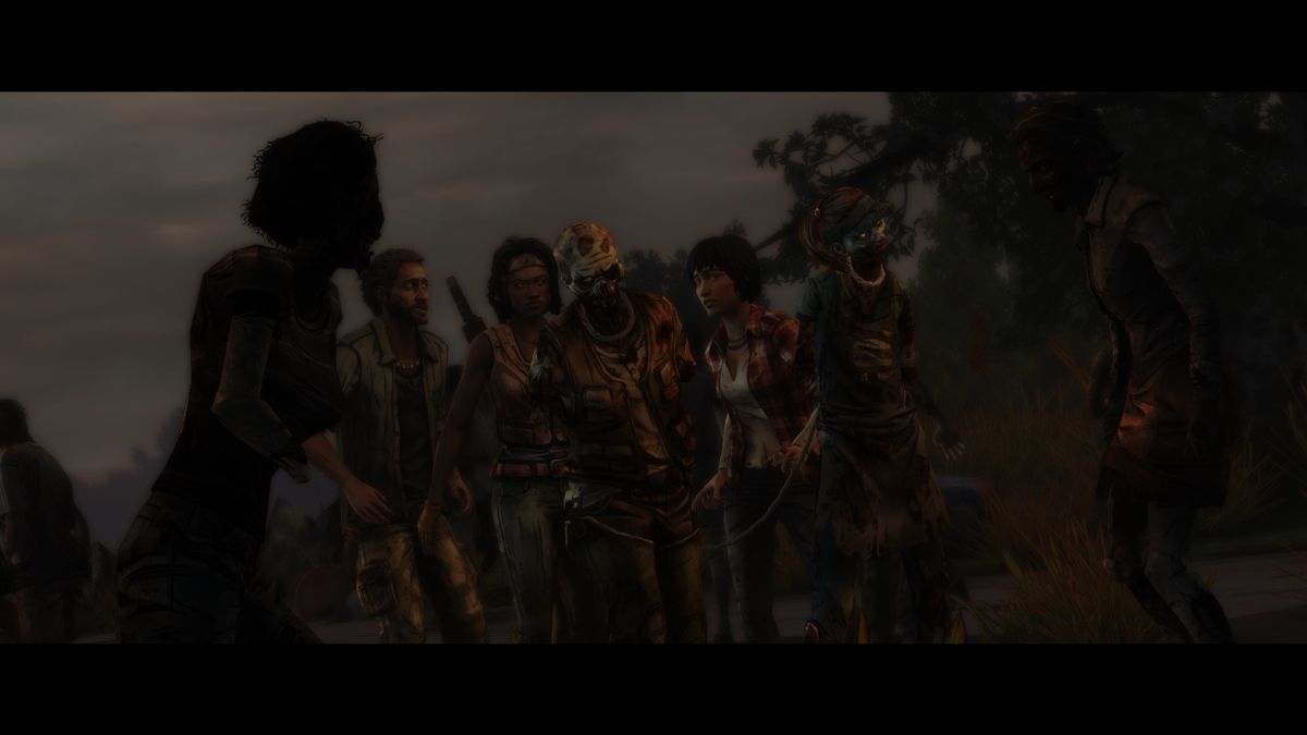 The Walking Dead: Michonne (Windows) screenshot: Episode 2 - Using a couple of walkers to mask your scent