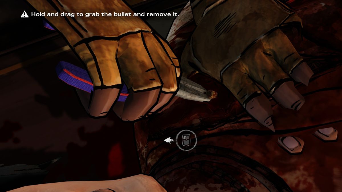 The Walking Dead: Michonne (Windows) screenshot: Episode 2 - Removing the bullet