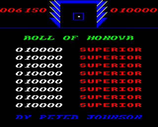 DeathStar (BBC Micro) screenshot: High Scores