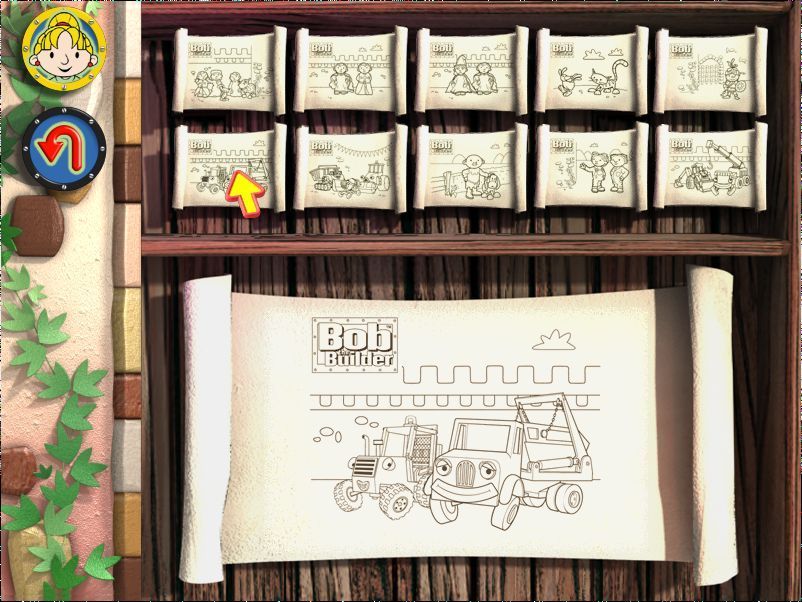 Bob the Builder: Bob's Castle Adventure (Windows) screenshot: These are the pictures in the treasure chest at the end of the game when all mini games have been completed