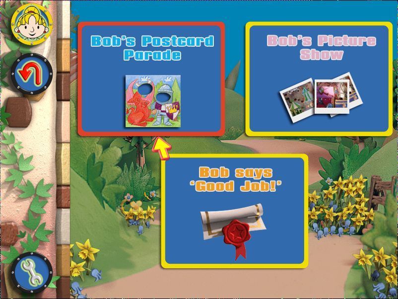 Bob the Builder: Bob's Castle Adventure (Windows) screenshot: The selection screen for the activities in the pageant section