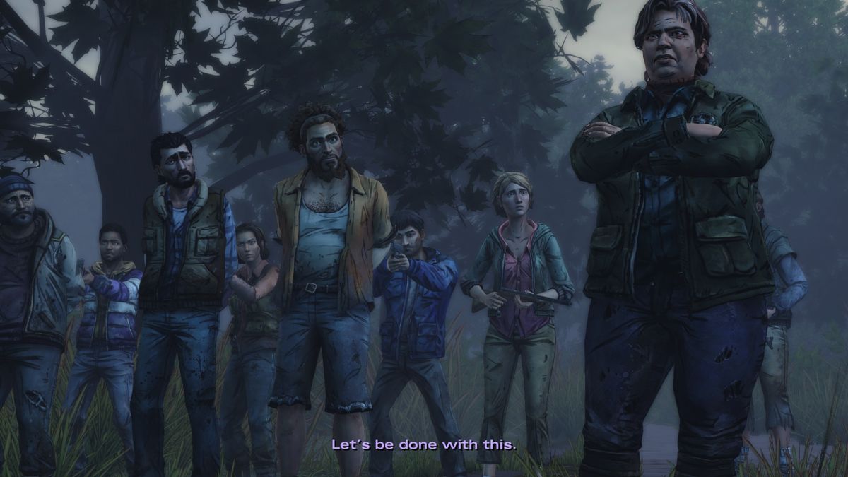 The Walking Dead: Michonne (Windows) screenshot: Episode 3 - Prisoner exchange tactics