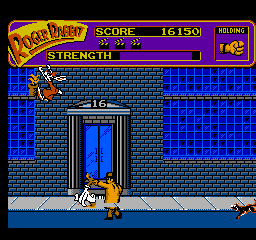 Who Framed Roger Rabbit (NES) screenshot: POW! Right in the Kisser!