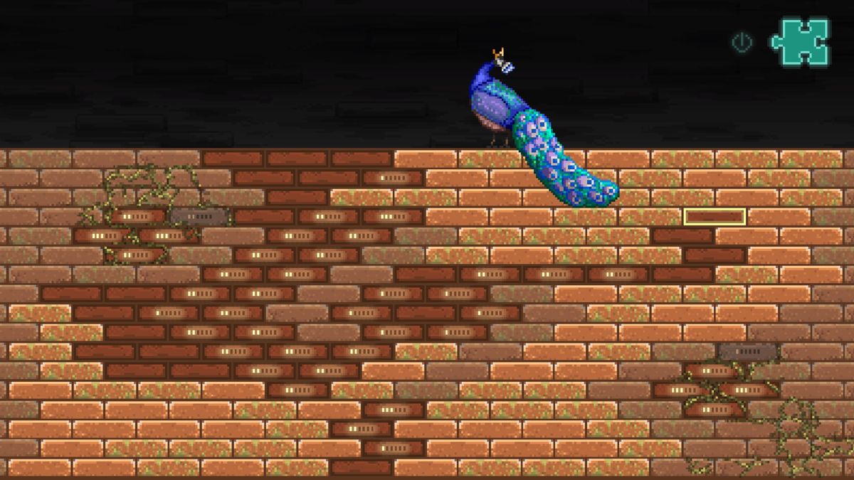 Stay (PlayStation 4) screenshot: The brick wall puzzle