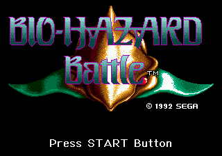 Bio Hazard Battle (Genesis) screenshot: Title screen