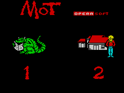 MOT (ZX Spectrum) screenshot: The player then gets to select who they will play as