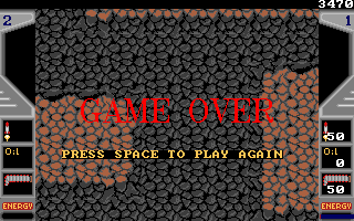 Dawn Raider (DOS) screenshot: Game Over