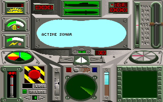 Subhunt (DOS) screenshot: The game in operation