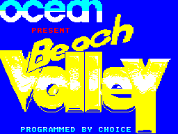 Beach Volley (ZX Spectrum) screenshot: This screen is displayed as the game starts to load.