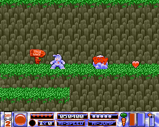 Quik the Thunder Rabbit (Amiga) screenshot: A bomb goes off